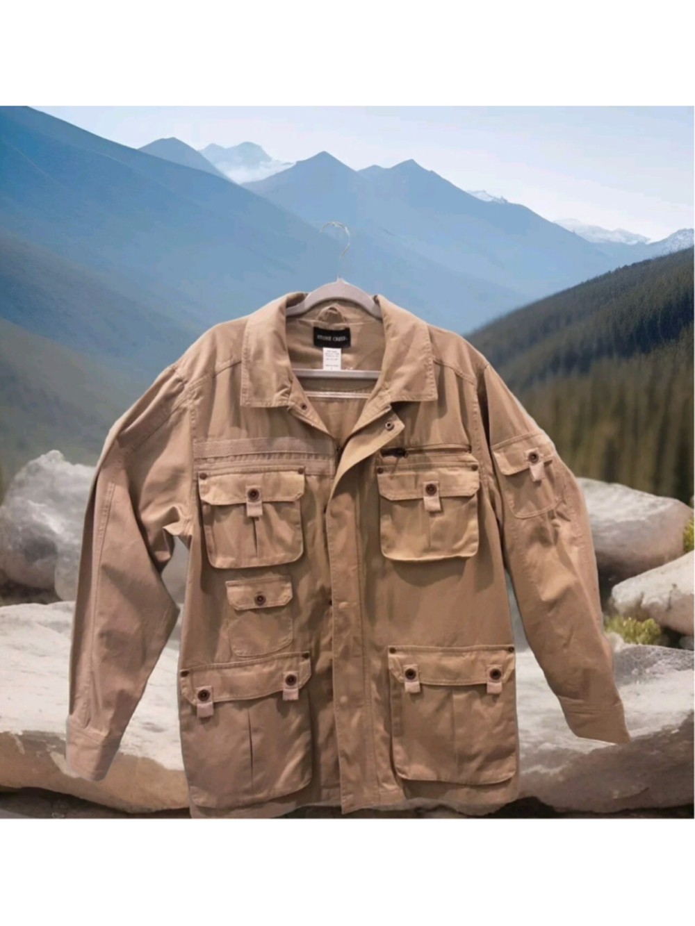 Stone Creek-Utility Jacket Nine-9 Pocket Safari Photo Hunting VTG Classic Sz L